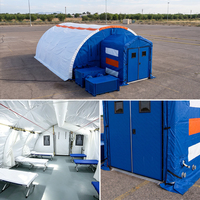 Tente médicale modulaire gonflable personnalisée pour les secours en cas de catastrophe, camp de malades, hôpital de campagne