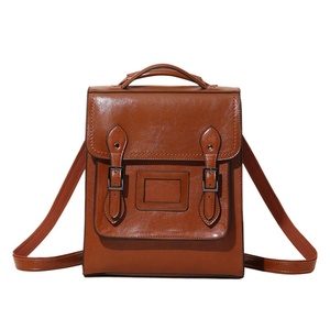 Mochila de Cuero Personalizada, Ligera, Moderna, Retro, Estilo Británico para Mujer, Bolsa para el Trabajo, Bolsos de Mano para Mujer - Product Image 1