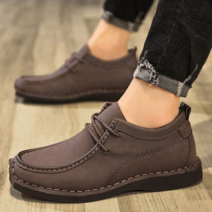 <span class=keywords><strong>Chaussures</strong></span> pour hommes <span class=keywords><strong>de</strong></span> style nouveau, <span class=keywords><strong>chaussures</strong></span> en cuir Oxford <span class=keywords><strong>à</strong></span> bout rond, <span class=keywords><strong>à</strong></span> lacets, confortables, légères et décontractées pour le travail, pour l'automne - Product Image 1