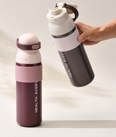BORGE Bouteille d'eau isotherme personnalisée de 700 ml à double paroi en acier inoxydable 316, isolée sous vide, pour le sport et les activités de plein air, avec poignée