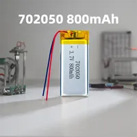 Batterie Li-ion 3.7V 800mAh 702050 avec protection contre la surcharge pour écouteurs sans fil, enregistreur vocal 702035 702040 702050 702530 703040