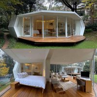 Casa de Ensueño, Villa Prefabricada Moderna de Lujo, 1 Recámara, 1 Baño, Casas Contenedor de Acero Ligero Personalizadas, Edificio de Oficinas Multiusos