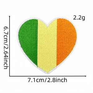 Nouveau Patch Brodé Thermocollant Vert Clair pour la Saint-Patrick, Motif Chapeau Arc-en-ciel, Cœur et Trèfle à Quatre Feuilles, pour T-shirts et Sweats à Capuche - Product Image 5