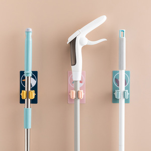 Cartoon <b>Mop</b> Clip Hook <b>Wall</b> Mounted Strong Self Adhesive Storage Organizer For Bathroom Kitchen Use - Product Image 2