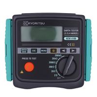 Medidor de Resistencia y Resistividad a Tierra Kyoritsu KEW 4106 de 0.001 a 200 K con Memoria para 800 Datos, Funciona con Baterías AA de 12V CC