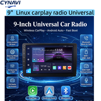 Lecteur DVD de voiture Linux 7 9 10 pouces, Carplay, autoradio universel, navigation GPS, écran tactile capacitif, Android Auto, FM, commande au volant