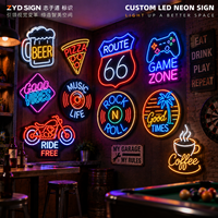 Enseigne néon LED 3D personnalisée, design logo vintage, étanche IP68, alimentation DC, pour bar, garage, café, club, décoration murale