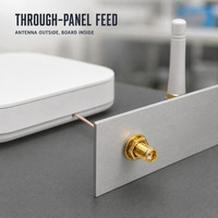 Câble coaxial Aurora Yu SMA femelle vers UFL RG1.13 10 cm noir/gris, extension d'antenne WiFi