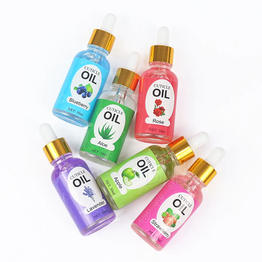 BIN 30ml 6 flavors private label natural plant moisture cuticle oil for nails OEM custom design drop cuticle oil