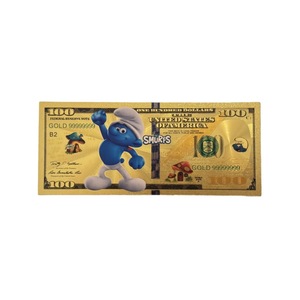 Venta al por Mayor <span class=keywords><strong>de</strong></span> 5 Diseños <span class=keywords><strong>de</strong></span> <span class=keywords><strong>Billetes</strong></span> <span class=keywords><strong>de</strong></span> <span class=keywords><strong>100</strong></span> Dólares con Lámina Dorada <span class=keywords><strong>de</strong></span> los Chicos Smurfs, <span class=keywords><strong>Billetes</strong></span> Conmemorativos <span class=keywords><strong>de</strong></span> Colección - Product Image 2