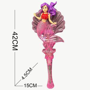Baguette <span class=keywords><strong>lumineuse</strong></span>, baguette de sirène scintillante, coquille brillante, baguette magique de sirène, jouets pour enfants - Product Image 6