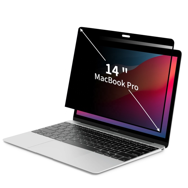 High-Definition 14 Inch Anti-Spy Privacy Matte Frame Screen Protector for Macbook Pro PET Privacy Screen Protector Adhesive