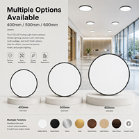 Plafonnier LED carré moderne noir 500 mm, 100 lm/W, à changement de couleur, montage en surface, garantie 5 ans, CE RoHS, pour magasin