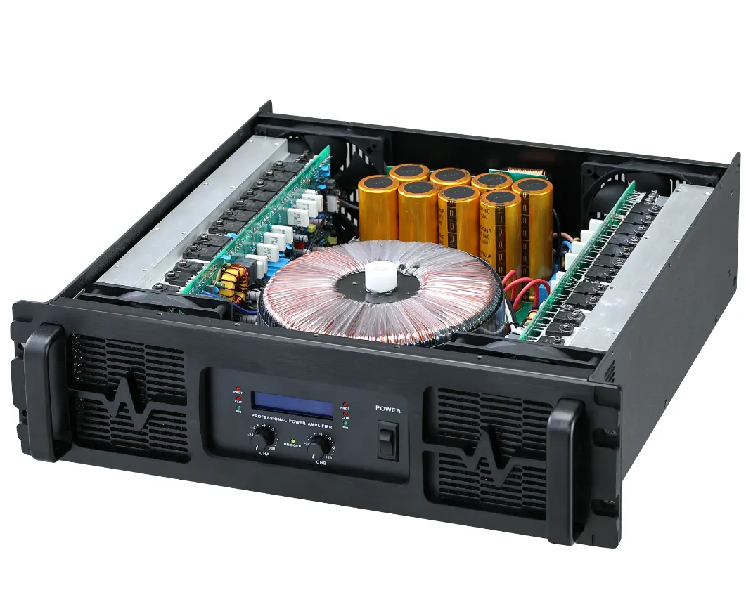 Amplifier daya 8000 W Kelas TD 3 U, amplifier audio OEM daya besar, amplifier daya profesional untuk panggung