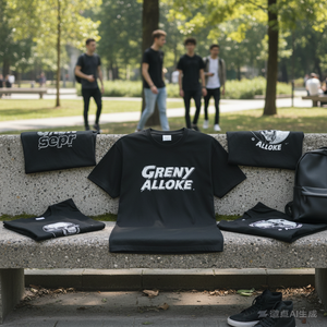 T-Shirt Personalizzata Nera 100% Cotone Organico Peso Elevato 250 Gsm con Stampa Grafica Compressa - Product Image 3