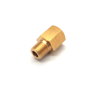 Jiax Brass Fuel Pressure Adapter 1/8Npt To 1/8Bspt <b>Thread</b> Conversion Connector For Car Oil <b>Gauge</b> - Product Image 3