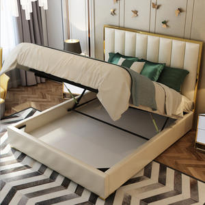 <b>Solid</b> Pine <b>Wood</b> Frame Customized Eco-Friendly Faux Leather Upholstered Modern Bedroom Headboard <b>Single</b> Double Vertical Channels - Product Image 5