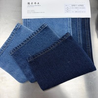 Jeans en denim les plus vendus en gros, tissu rigide en coton, polyester et cellulose régénérée de 12,4 oz pour sweat-shirt Denim Tears, largeur 180 cm