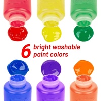 Ensemble de peinture pour enfants Peinture lavable pour enfants Ensemble de peinture sur toile 6 couleurs Peinture pour tout-petits non toxique Ensemble d'art pour enfants