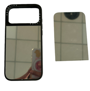 Étui de téléphone pour iPhone 17 Pro Max avec panneau arrière remplaçable 2-en-1, miroir de maquillage de luxe en plastique et porte-cartes découpé - Product Image 5