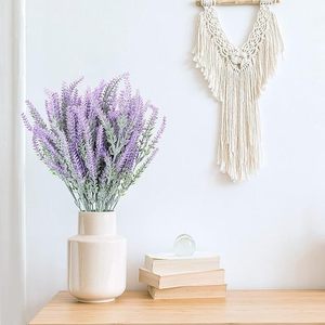 Flores artificiales de lavanda, plástico resistente a los rayos UV, planta falsa de simulación floral para decoración de jardín, balcón y patio al aire libre - Product Image 1