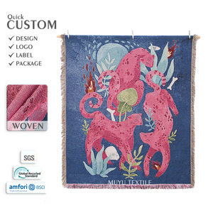 Cobertor de Jacquard de Alta Qualidade, Fino, Fornecimento Global por Atacado, Cobertor de Tapeçaria com Padrão Animal - Product Image 1