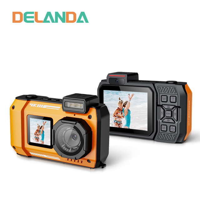 2025 Rugged Waterproof Dustproof Shockproof 33FT Underwater Dual-Screen Selfie Camera for Snorkeling Autofocus Digital Cameras