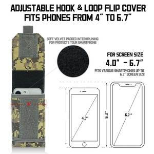 Pochette tactique réglable pour téléphone portable, petit sac IFAK Molle, pochette utilitaire EDC, sacoche de ceinture pour téléphone portable, étui pour téléphone 600D - Product Image 5