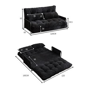 समायोज्य फर्श सोफे परिवर्तनीय फर्श सोफे परिवर्तनीय बहुमुखी फर्श सोफे आरामदायक बिस्तर के साथ रहने वाले कमरे के लिए आर्मरेस्ट के साथ - Product Image 4