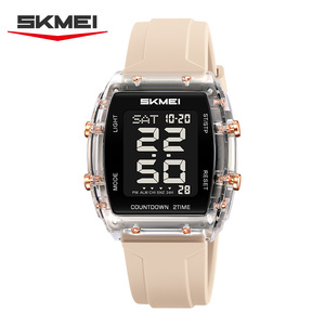 <span class=keywords><strong>Reloj</strong></span> <span class=keywords><strong>digital</strong></span> unisex Skmei 2409-2410 con esfera personalizada de diseño elegante, correa de silicona, cronómetro rectangular, en stock, <span class=keywords><strong>reloj</strong></span> para parejas. - Product Image 1