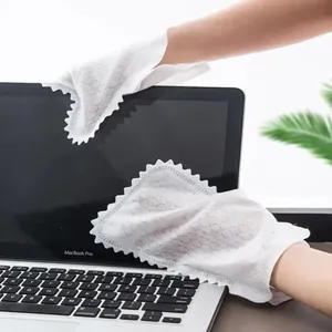 10PCS Disposable Eco-Friendly <b>Dust</b> Cleaning Gloves Non-woven Fish Scale Design Zenidoo Brand White 23x20cm Kitchen Use Clean - Product Image 4
