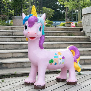 Escultura de Banco de Fibra de Vidrio Personalizada con Forma de Animales: Jirafa, Dinosaurio, Unicornio, Cebra, Oveja, para Decoración de Fiestas Infantiles y Parques Infantiles - Product Image 4