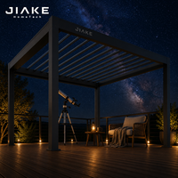 Jiake 6063-T5 Aluminium-Pergola mit Motorisiertem Lamellendach für Sternbeobachtung, Terrasse, Garten, Pavillon und Außenbereich
