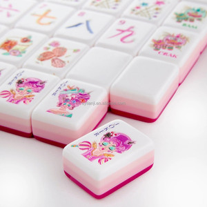 En stock, nouvelles tuiles de <span class=keywords><strong>mahjong</strong></span> roses, gravure laser classique, écologiques, 4 couches, 160 pièces, jeu de <span class=keywords><strong>mahjong</strong></span> - Product Image 2