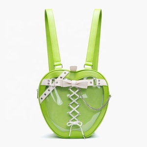 Bán buôn tùy chỉnh màu xanh lá cây Táo ITA Ba lô Pin túi với cửa sổ rõ ràng chất lượng cao PURSE nhà sản xuất - Product Image 2