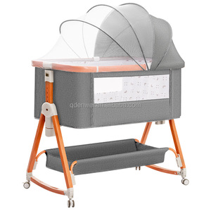 <span class=keywords><strong>Lit</strong></span> bébé pliant moderne en acier haute teneur en carbone avec <span class=keywords><strong>moustiquaire</strong></span>, table à langer et <span class=keywords><strong>cloche</strong></span> pour enfants - Vente en gros - Product Image 1