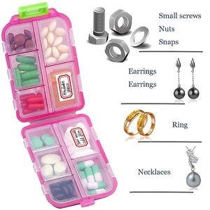 Custom Logo Pill <b>Box</b> With 10 Grids Portable <b>Storage</b> Cases Thick Pills Organizer Compartments for Different Medicines - Product Image 2