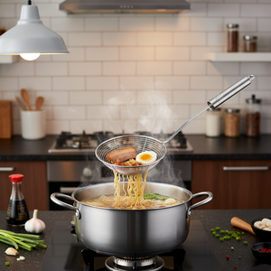 Scolapasta Universale in Acciaio Inossidabile per Alimenti, Resistente al Lavaggio in Lavastoviglie, Ideale per Scolare Verdure e Cucinare - Product Image 3