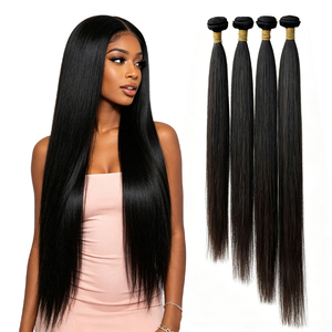 Extensiones de Cabello Humano Liso de 10-30 Pulgadas, 100% Cabello Humano Virgen sin Procesar, 100g, Suaves como Cabello Humano, Doble Capa - Product Image 1