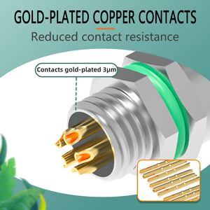 Công Nghiệp M8 Ổ Cắm 6 Pin Hàn Nữ Thông Tư Bảng Điều Chỉnh Gắn Kết Nối Không Thấm Nước IP67 Phía Trước Khóa Hàn Ổ Cắm - Product Image 5