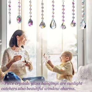 <strong>Octagonal</strong> Bead Crystal Ball Lighting Pendant Sun Catcher <strong>Prism</strong> Ball rainbow Maker Garden Decoration Crystal Craft - Product Image 2