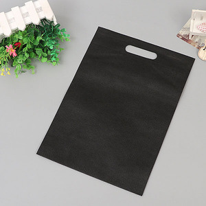 Vente directe usine – Sac non tissé D-Cut 40 g/m² de haute qualité – Sac de transport en tissu non tissé D-Cut blanc - Product Image 4