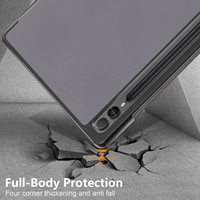 Étui pour tablette en cuir magnétique mince et portable NET-CASE Trifold Stand pour Tab S9/S9 FE, plusieurs couleurs