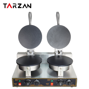 Machine à collation commerciale Fast Food Double tête oeuf crêpe faisant la machine bulle gaufrier crêperie - Product Image 2