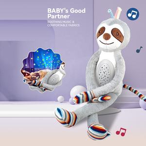 Peluche singe douce avec projection de veilleuse, musique apaisante et lumières, idéale comme compagnon pour bébé - Product Image 3