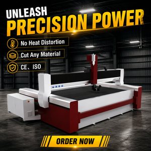 Macchina da Taglio a Getto <span class=keywords><strong>d</strong></span>'Acqua CNC a 5 Assi per Vetro, Cristallo, Pietra, Metallo - Alta Precisione, Taglia Qualsiasi Materiale - Product Image 1