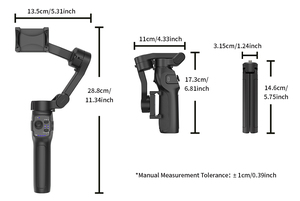 Stabilisateur trépied 3 axes L9 Lite avec suivi IA, compatible téléphones portables et appareils photo, anti-tremblement et conception orthographique - Product Image 6