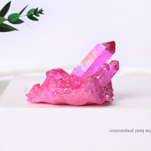 Tinh Thể Trang Trí Cụm Bán Buôn Thạch Anh Tự Nhiên Cụm Màu Xanh Aura Pha Lê Cụm Cho Trang Trí - Product Image 6