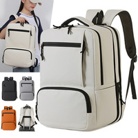 Sac à dos extensible en velours, grande capacité, sac de voyage d'affaires, fermeture à glissière, sac à dos de jour
