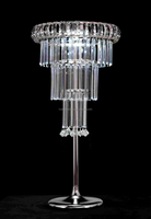 Support lumineux de décoration d'allée de mariage de haute qualité, élégant lustre doré, centres de table pour fournitures de mariage